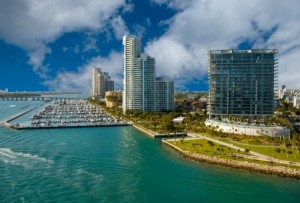 Bird's eye view of Miami.